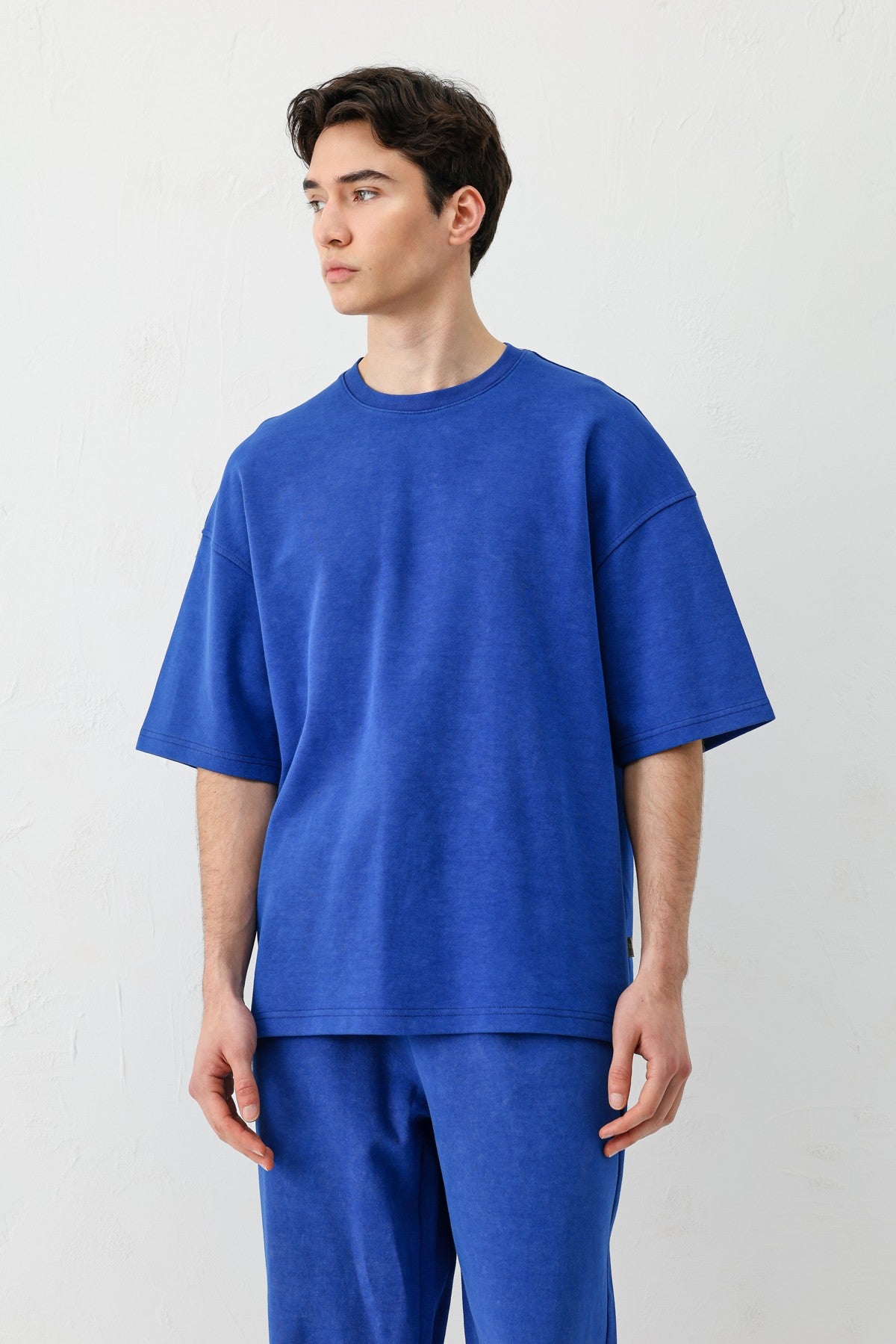 Short-Sleeved, Washed Oversized T-Shirt