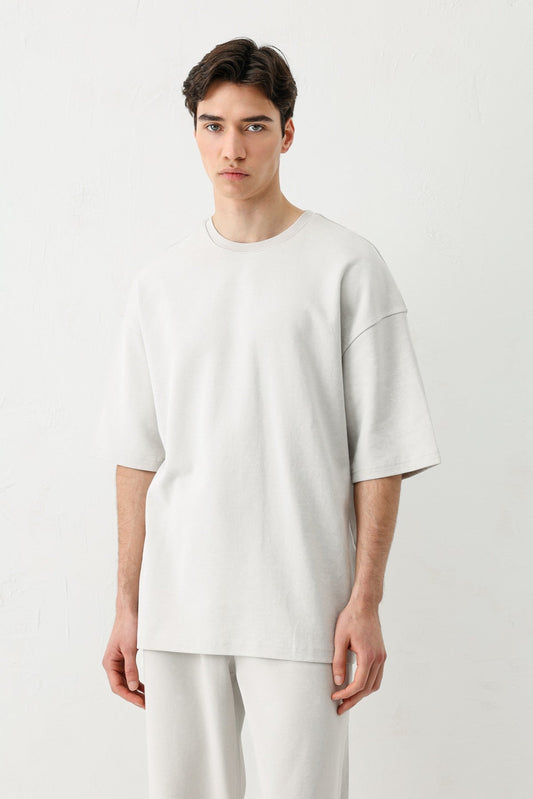 Short-Sleeved, Washed Oversized T-Shirt