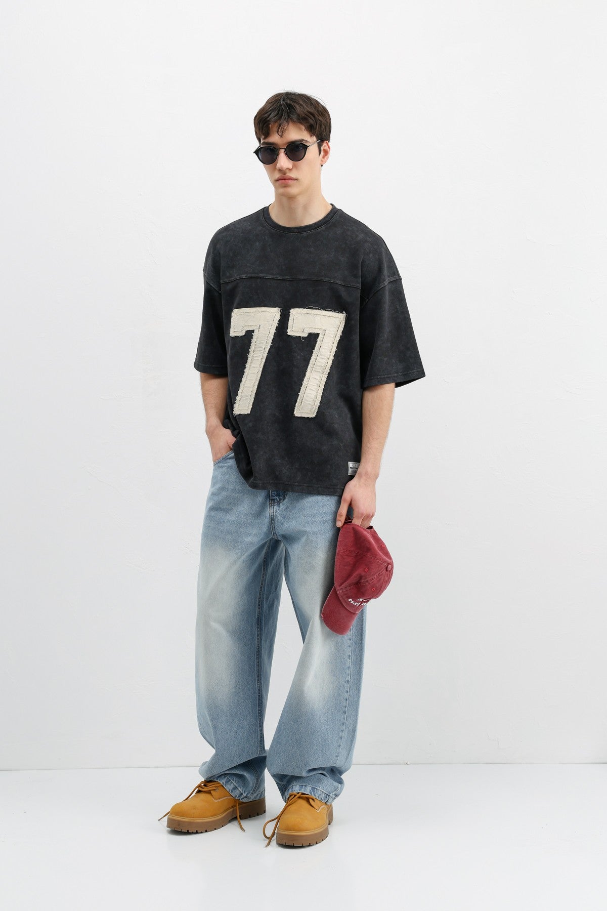 Oversized T-Shirt with Printed Number