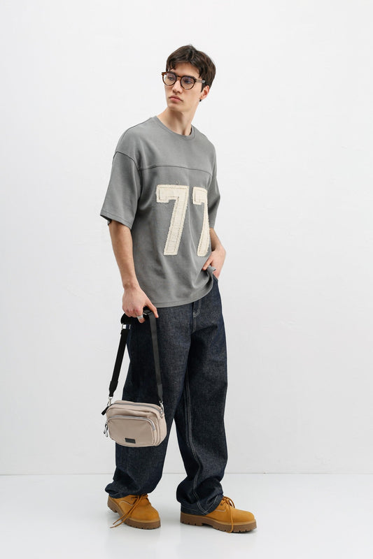 Oversized T-Shirt with Printed Number