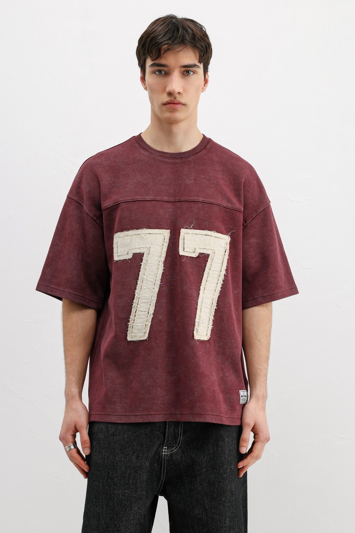 Oversized T-Shirt with Printed Number