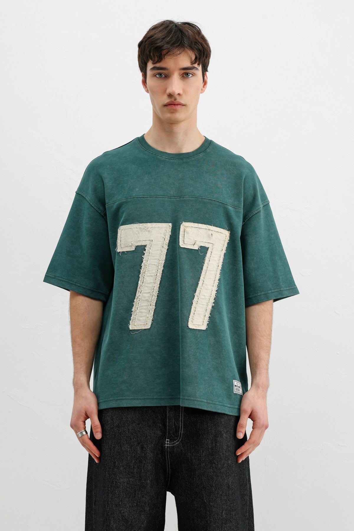 Oversized T-Shirt with Printed Number