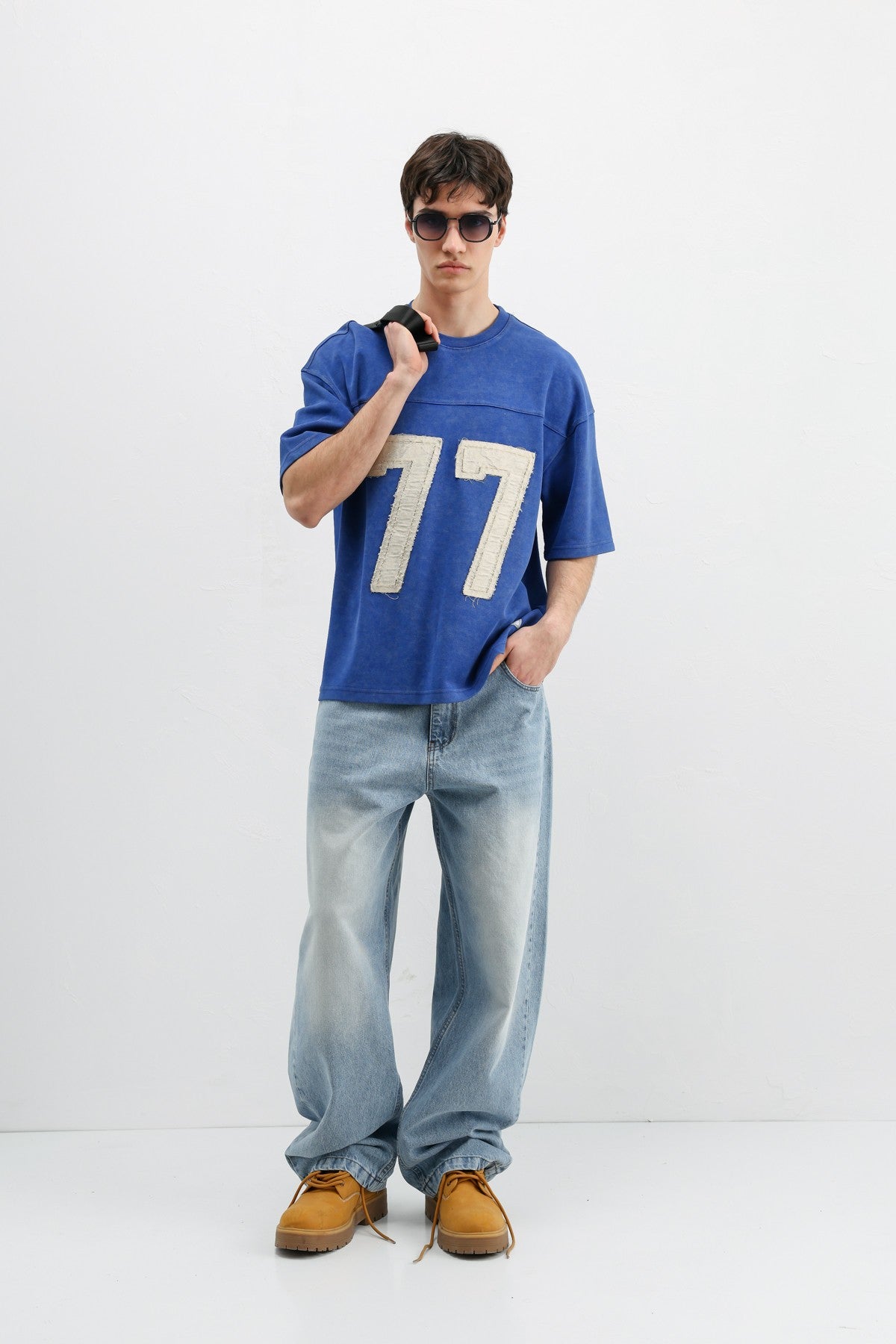 Oversized T-Shirt with Printed Number