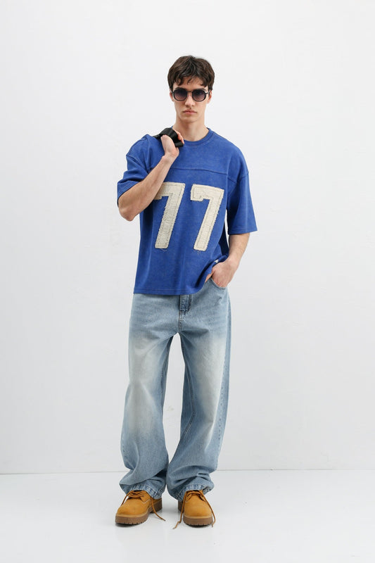 Oversized T-Shirt with Printed Number