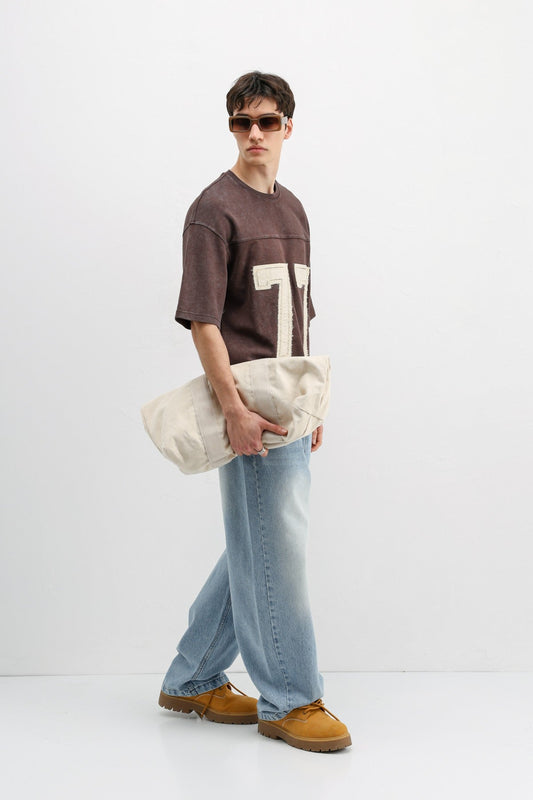 Oversized T-Shirt with Printed Number