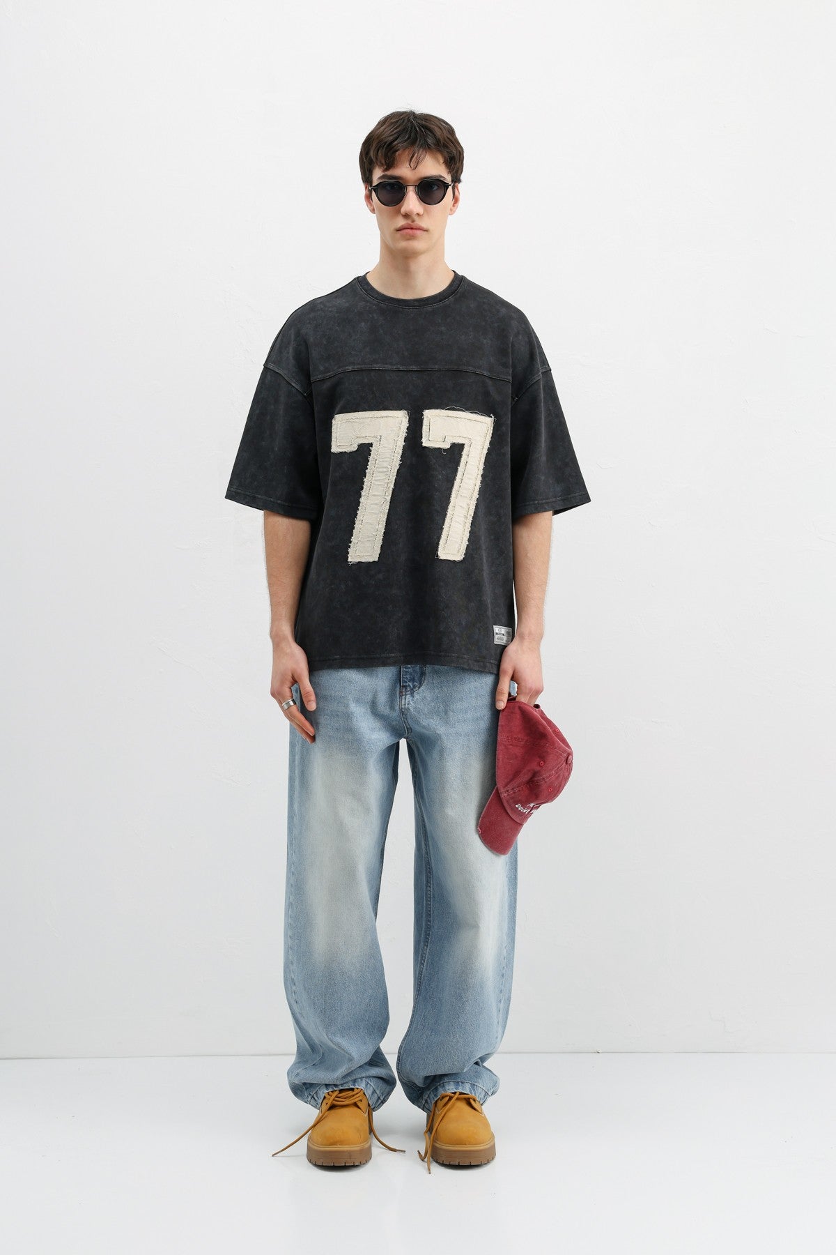 Oversized T-Shirt with Printed Number