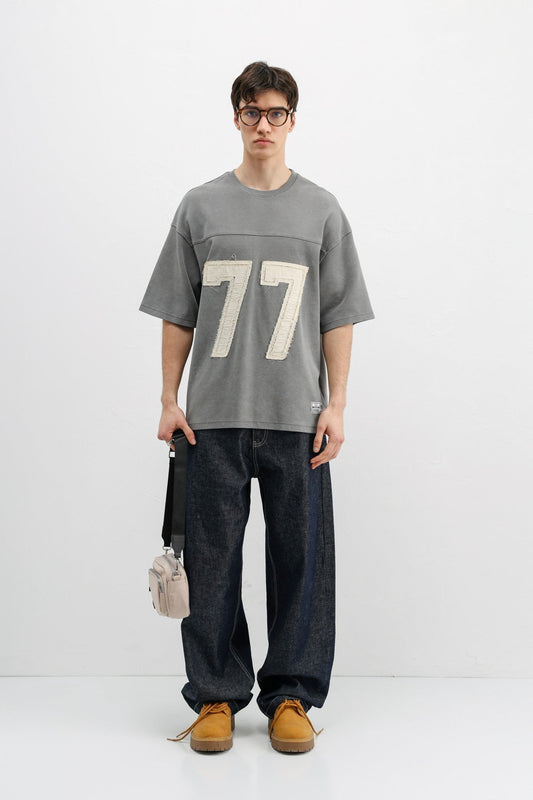 Oversized T-Shirt with Printed Number