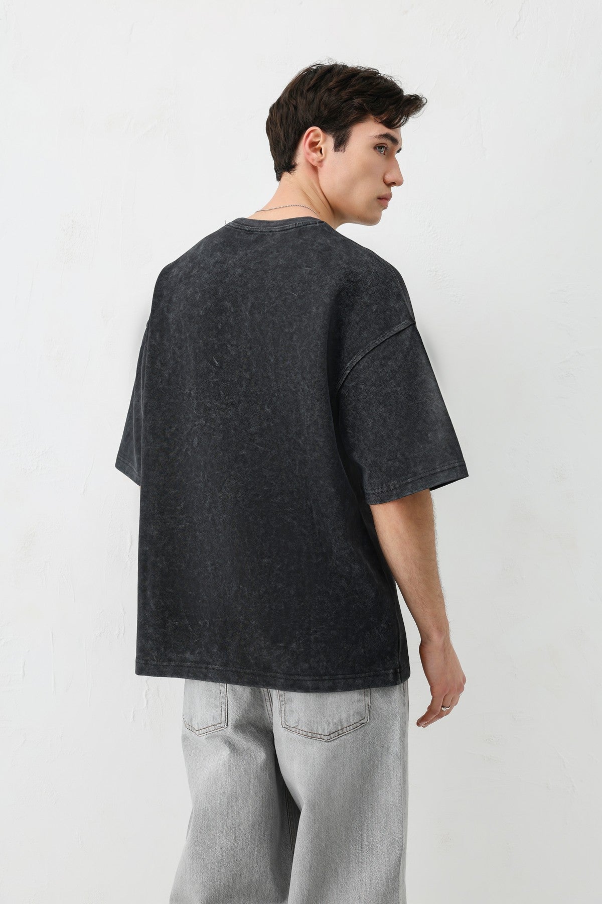Oversized Print and Double-Printed T-Shirt