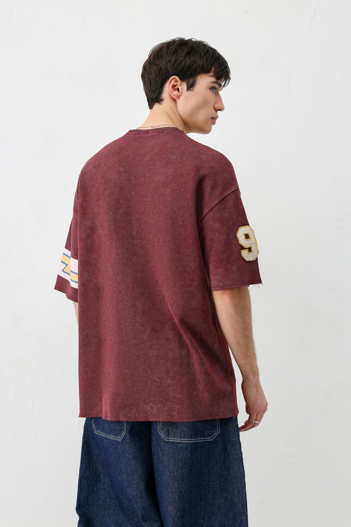 Oversized 91 Printed T-Shirt with Sleeve Details