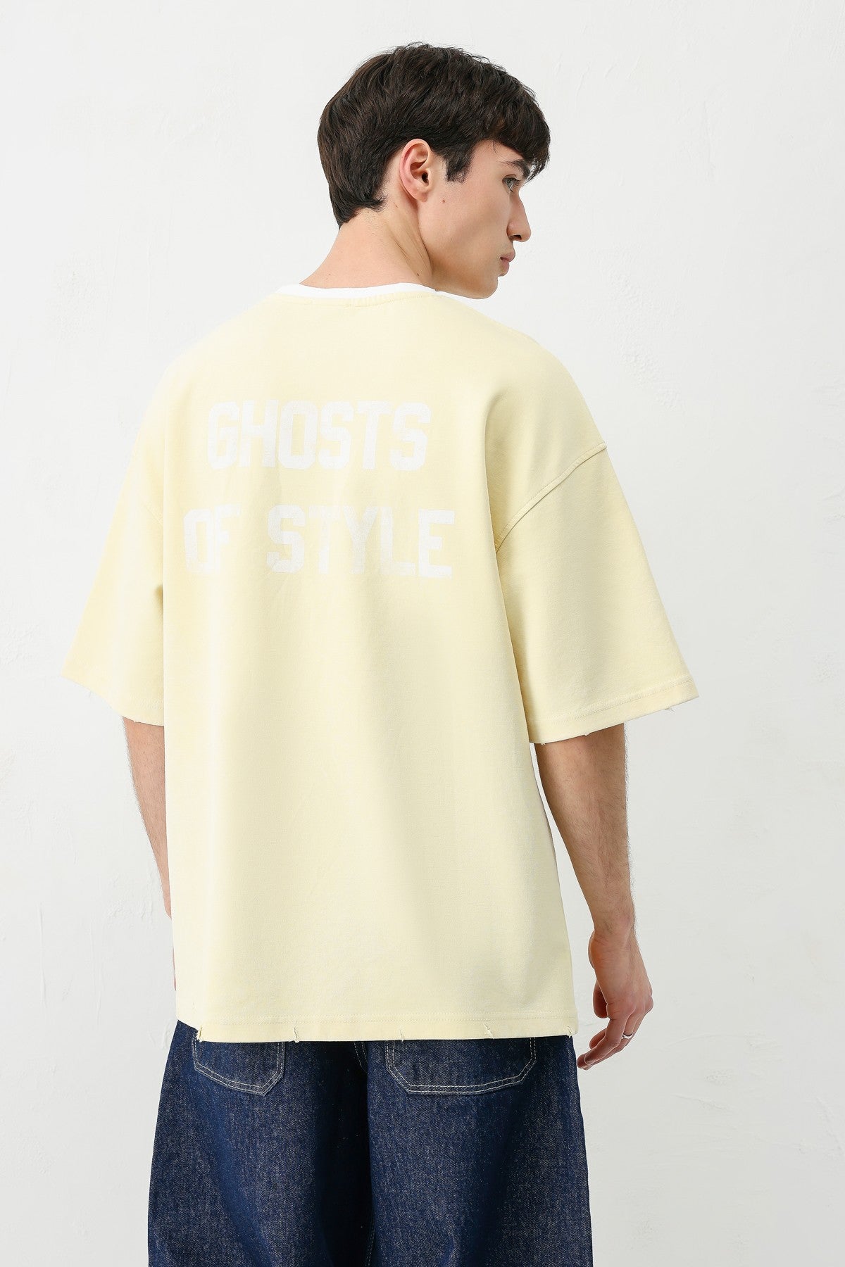 Oversized Polo Neck 91 Printed T-Shirt