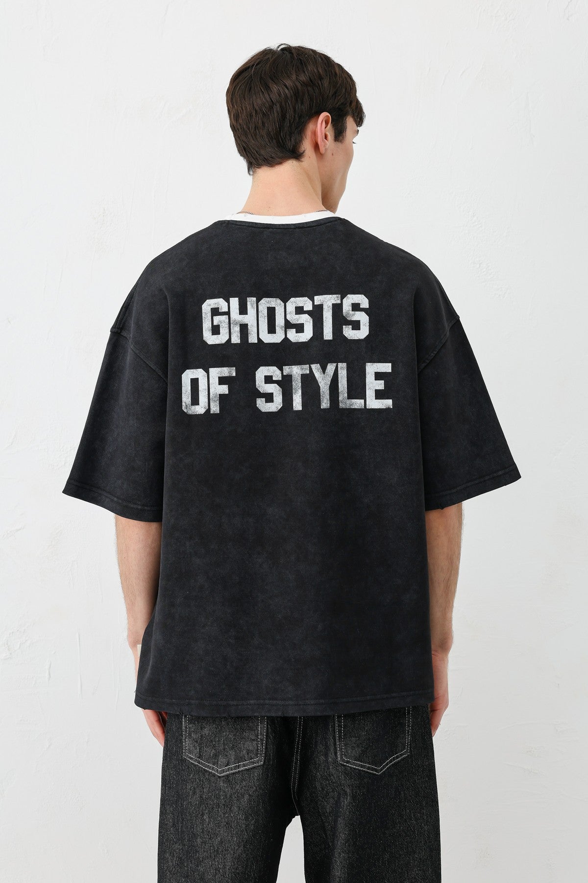 Oversized Polo Neck 91 Printed T-Shirt