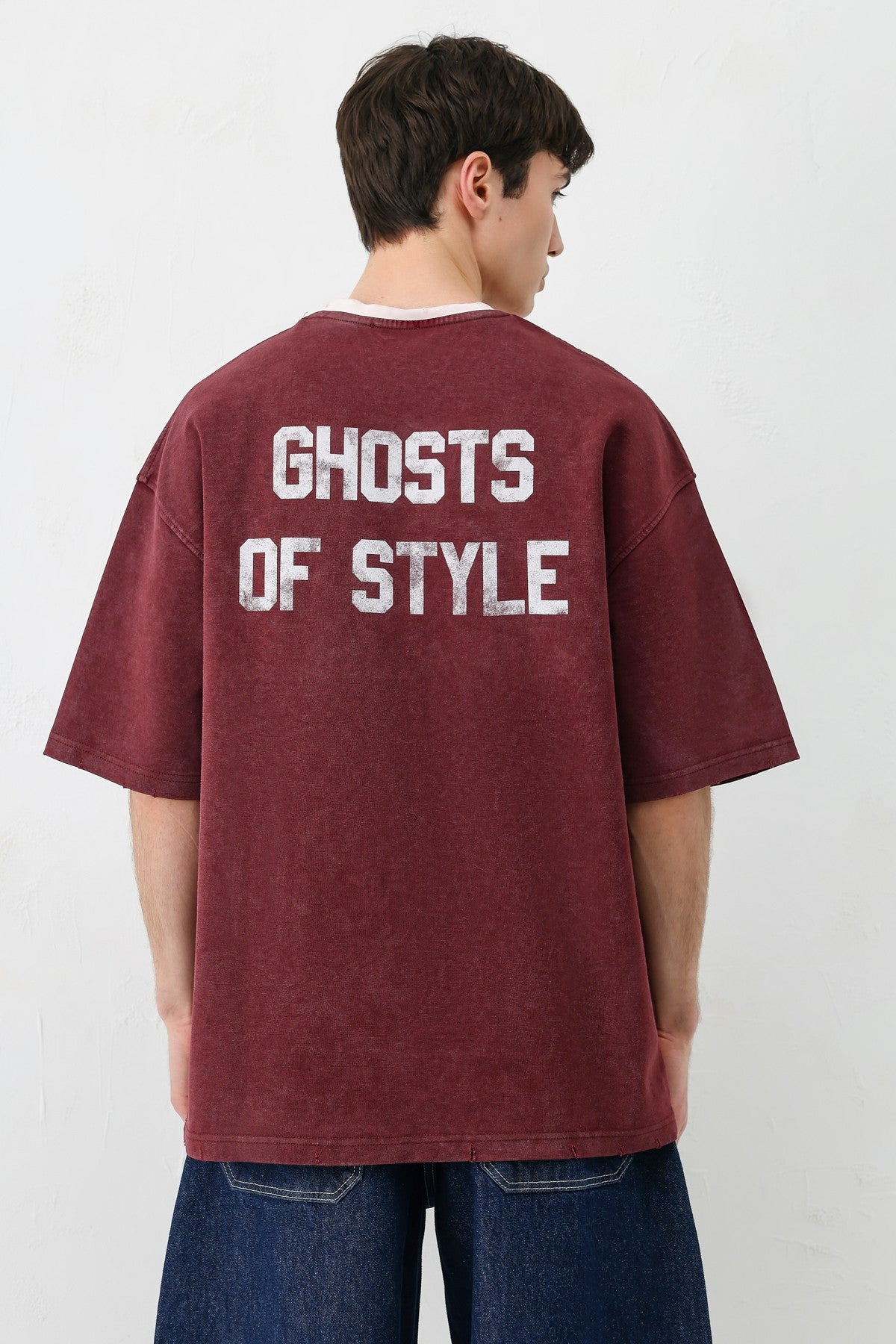 Oversized Polo Neck 91 Printed T-Shirt