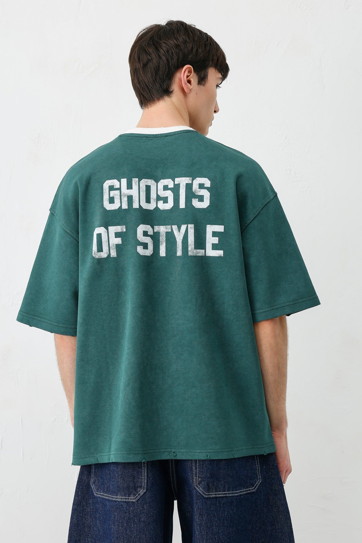 Oversized Polo Neck 91 Printed T-Shirt