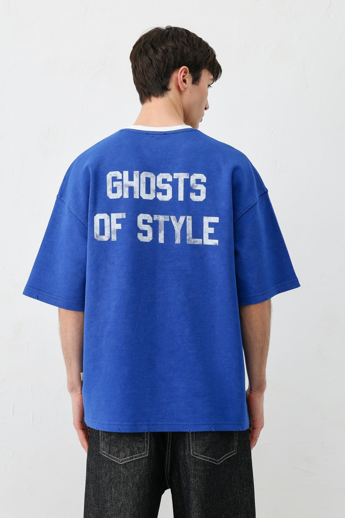 Oversized Polo Neck 91 Printed T-Shirt