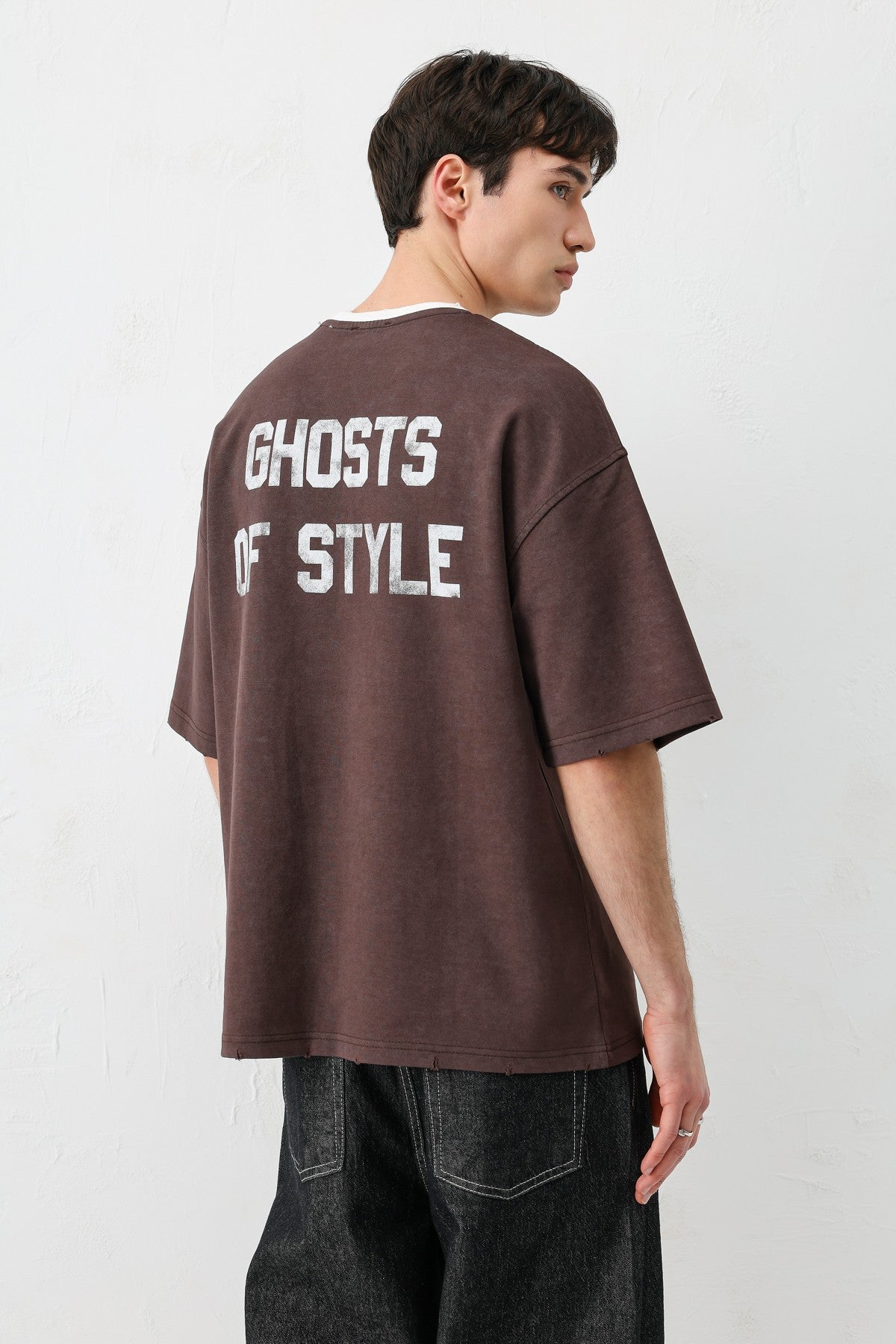 Oversized Polo Neck 91 Printed T-Shirt