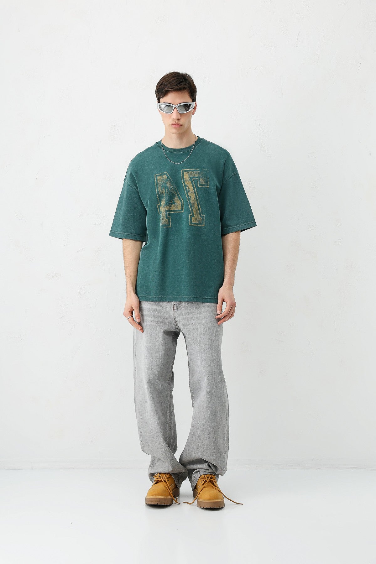 Oversized T-Shirt with Print (Requires Washing)