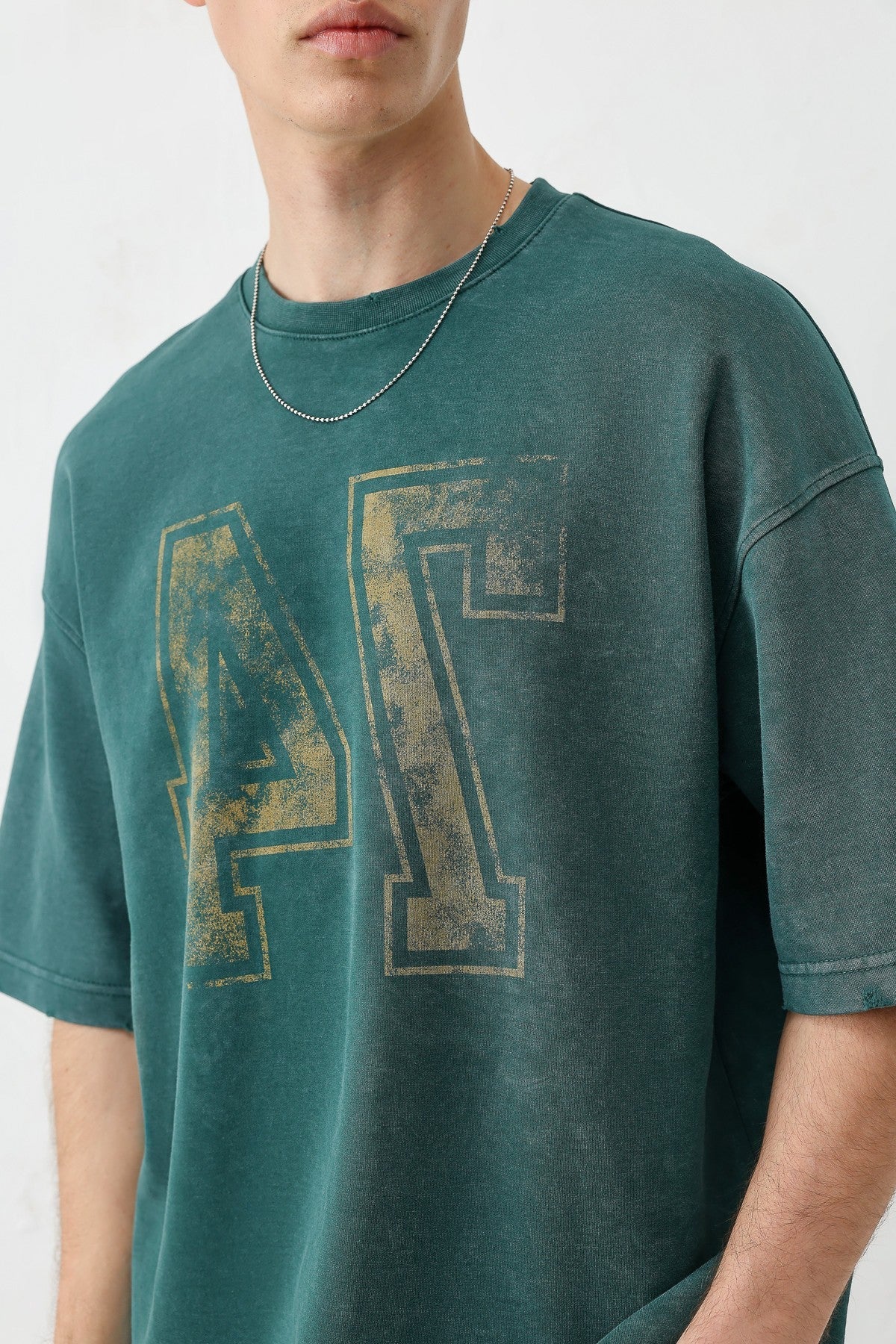 Oversized T-Shirt with Print (Requires Washing)