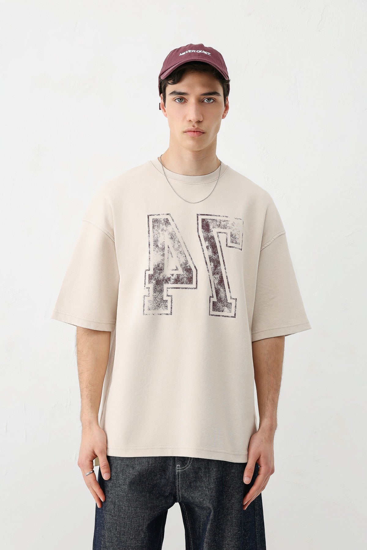 Oversized T-Shirt with Print (Requires Washing)