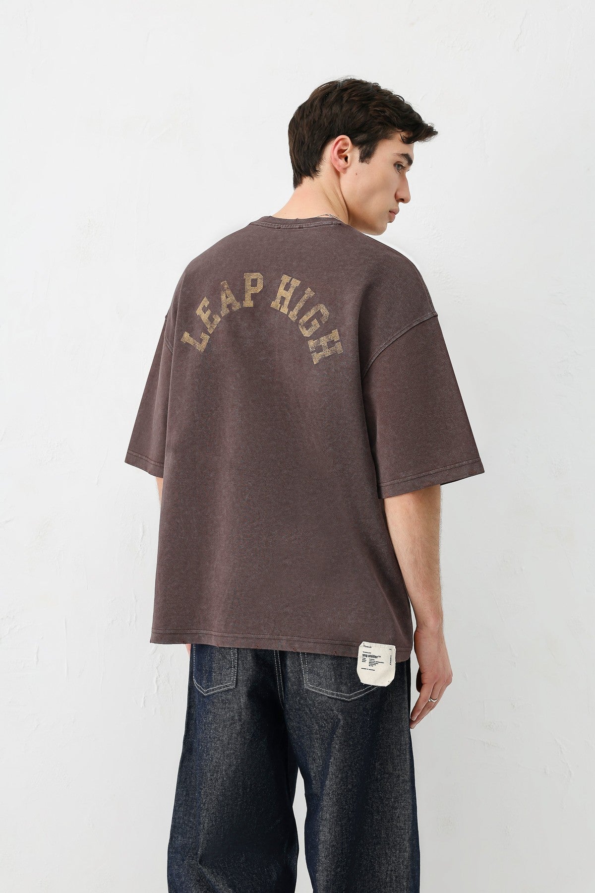 Oversized T-Shirt with Print, Pre-Washed V70-142