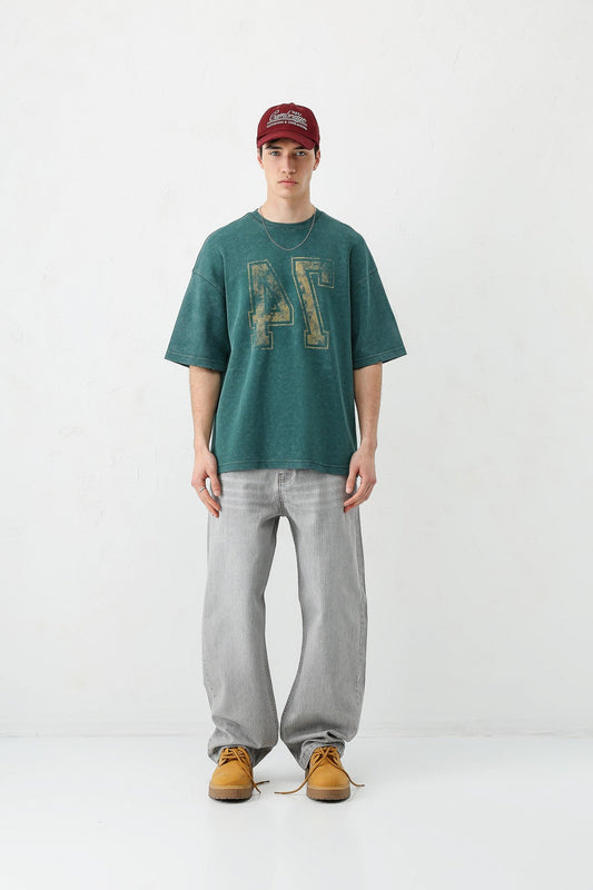 Oversized T-Shirt with Print (Requires Washing)