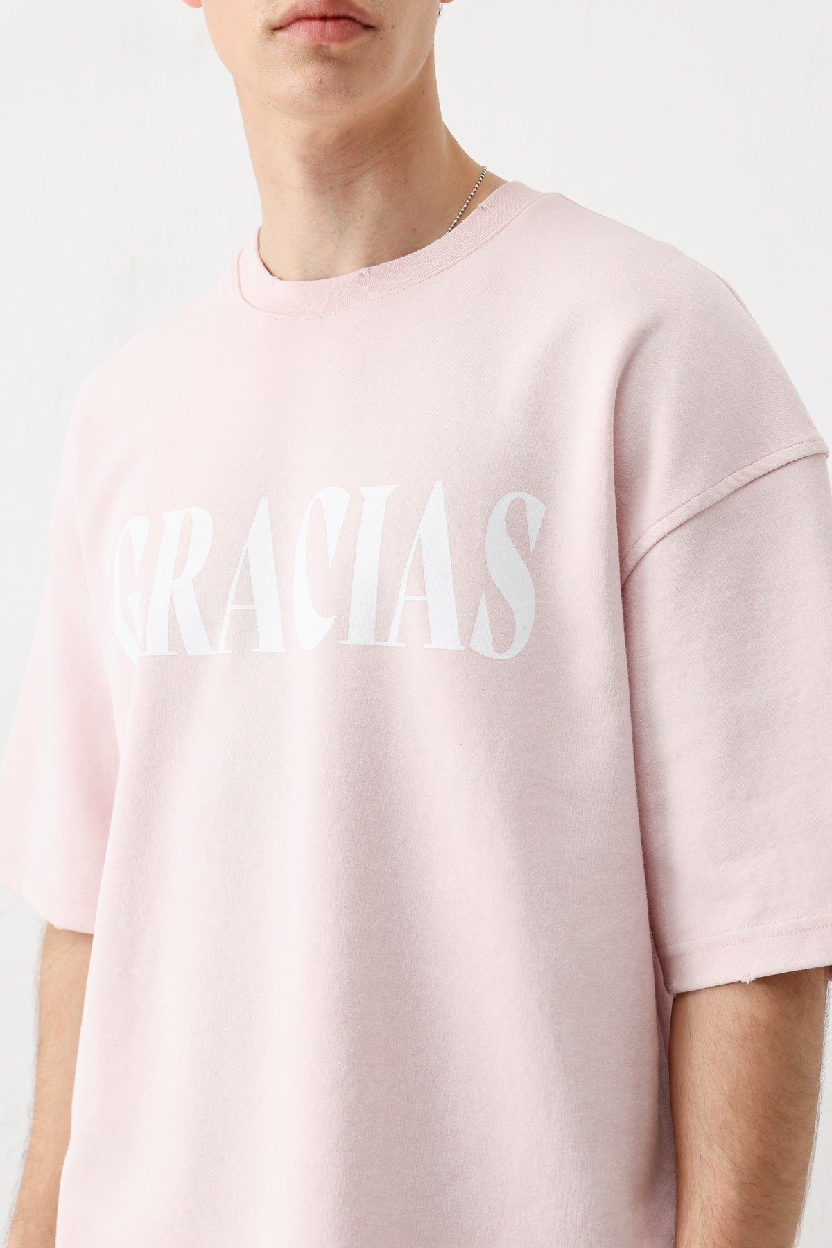 Oversized "Gracias" Printed T-Shirt