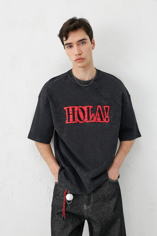 Oversized T-Shirt with Print (Requires Washing)