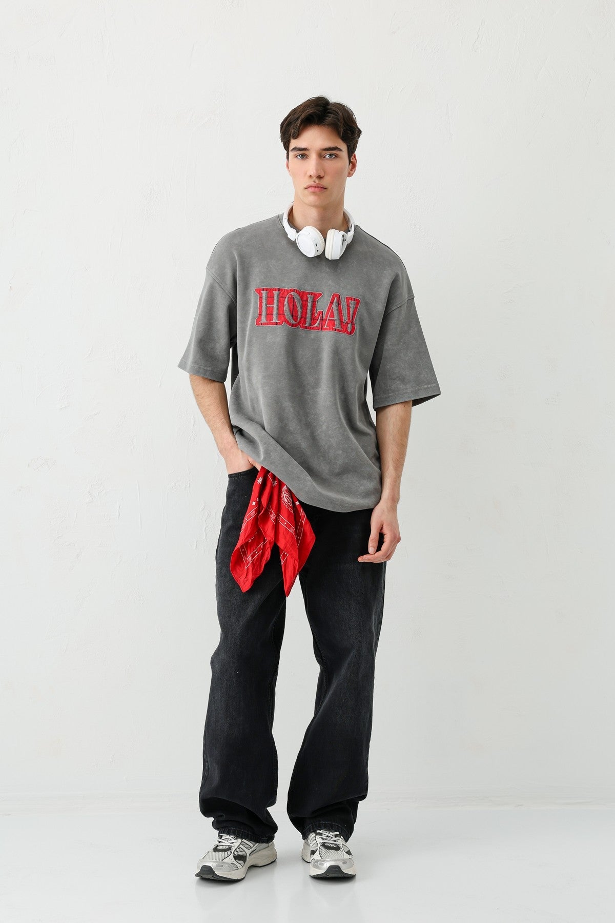 Oversized T-Shirt with Print (Requires Washing)