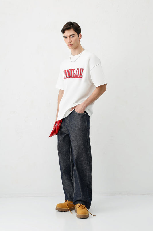 Oversized T-Shirt with Print (Requires Washing)