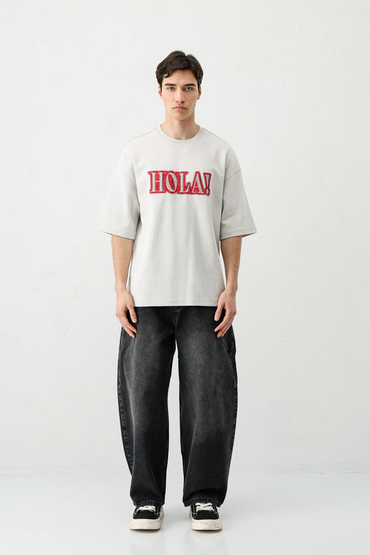 Oversized T-Shirt with Print (Requires Washing)
