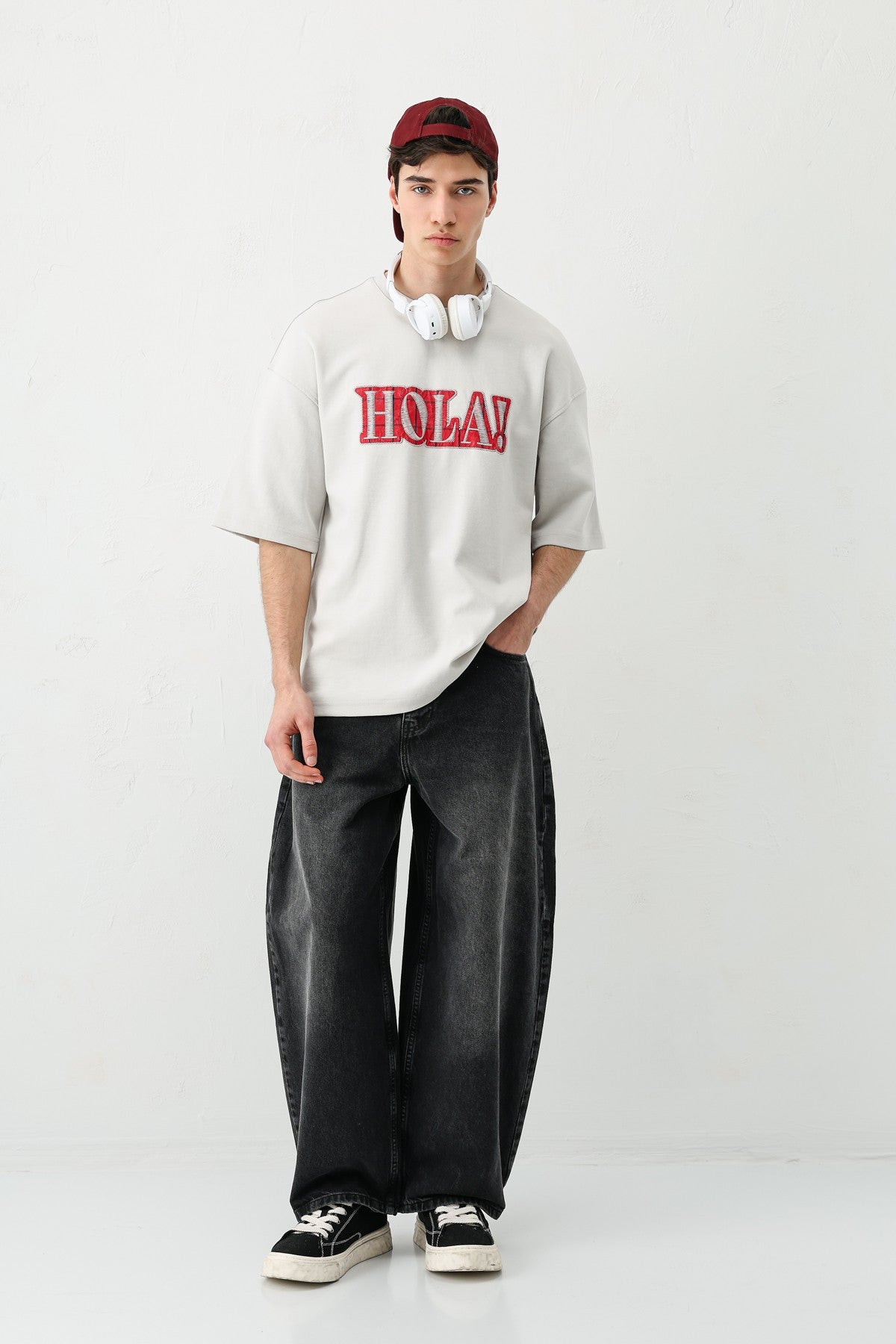 Oversized T-Shirt with Print (Requires Washing)