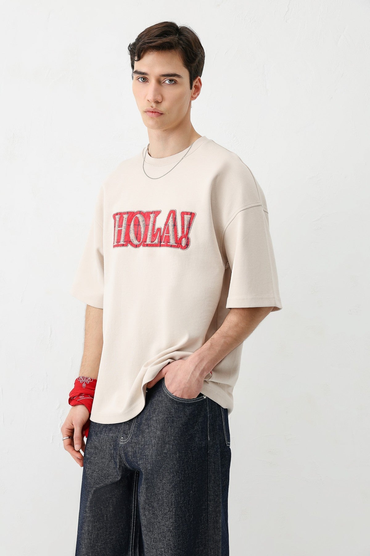 Oversized T-Shirt with Print (Requires Washing)