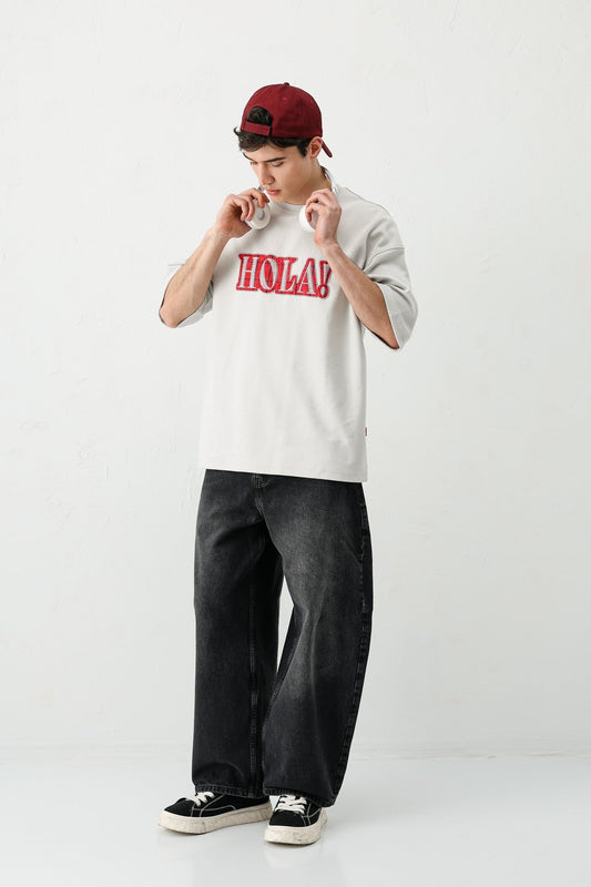 Oversized T-Shirt with Print (Requires Washing)