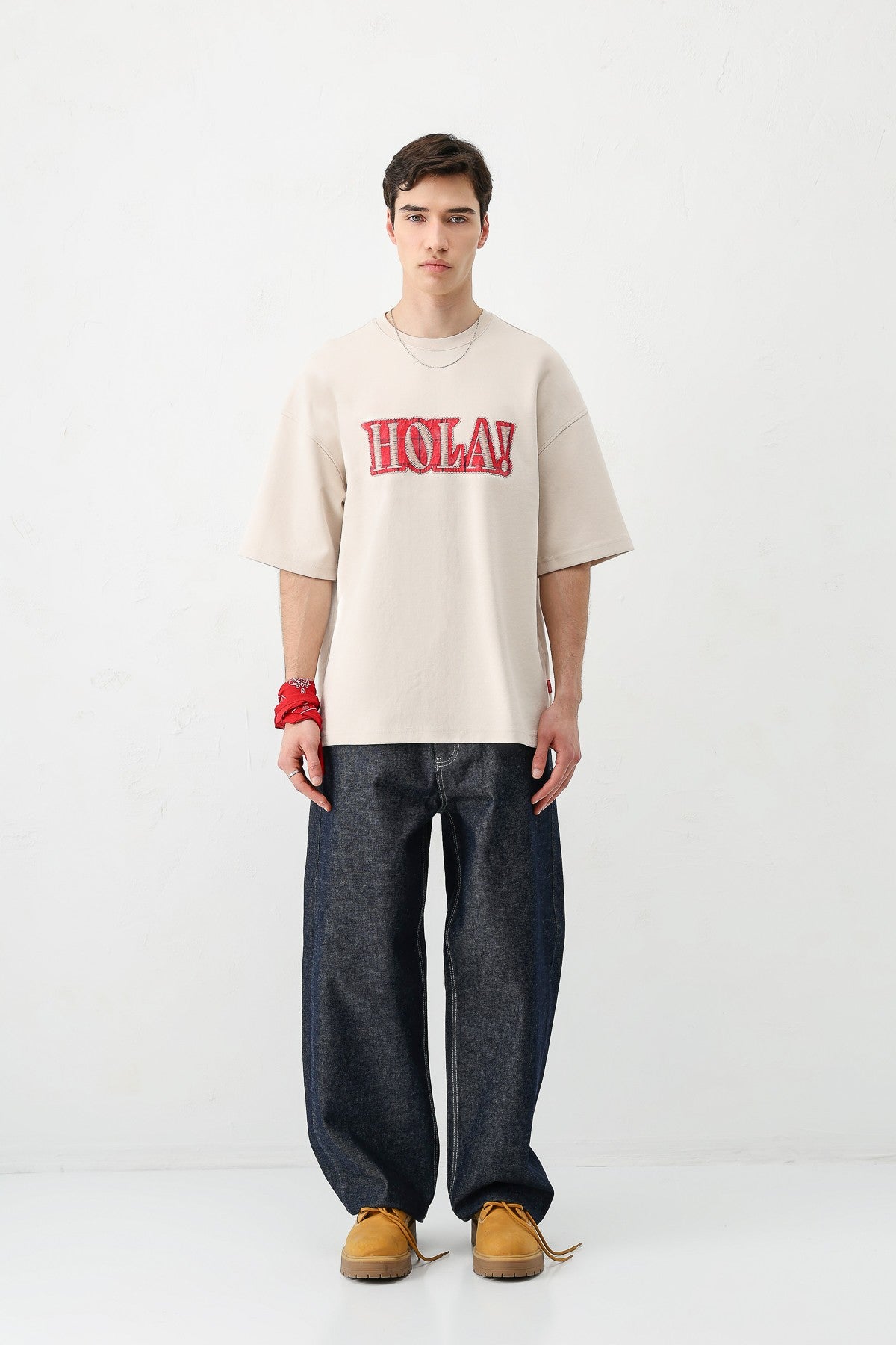 Oversized T-Shirt with Print (Requires Washing)