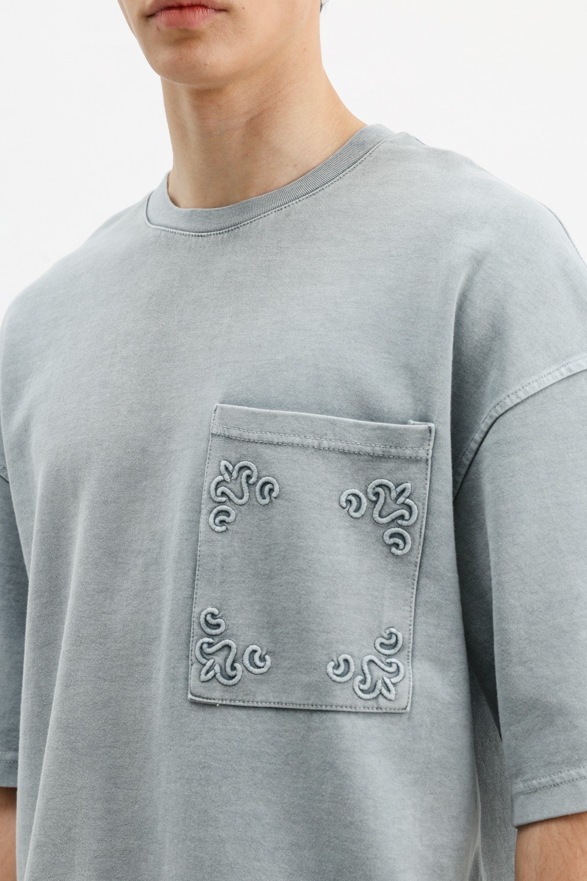 Oversized Printed T-Shirt, Gray
