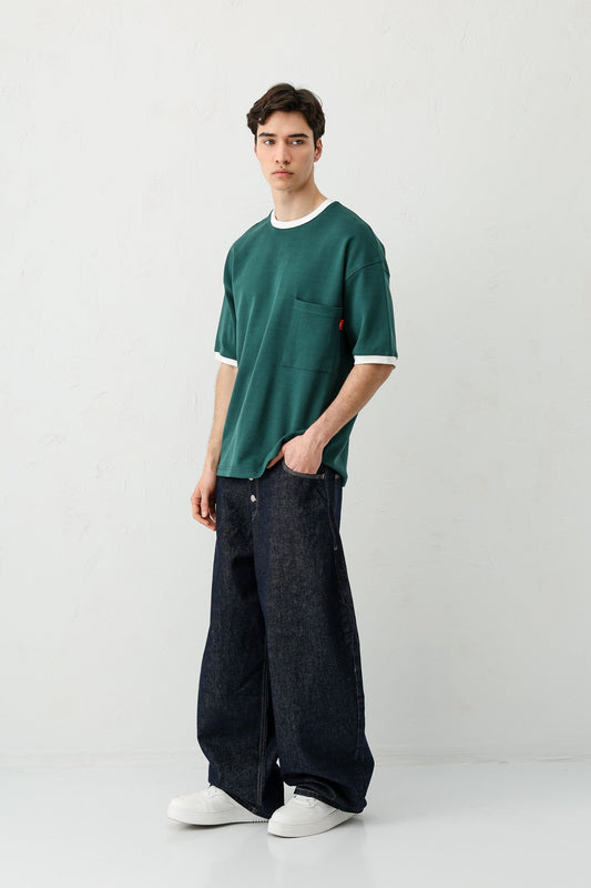 Short-Sleeved Oversized T-Shirt with Pockets