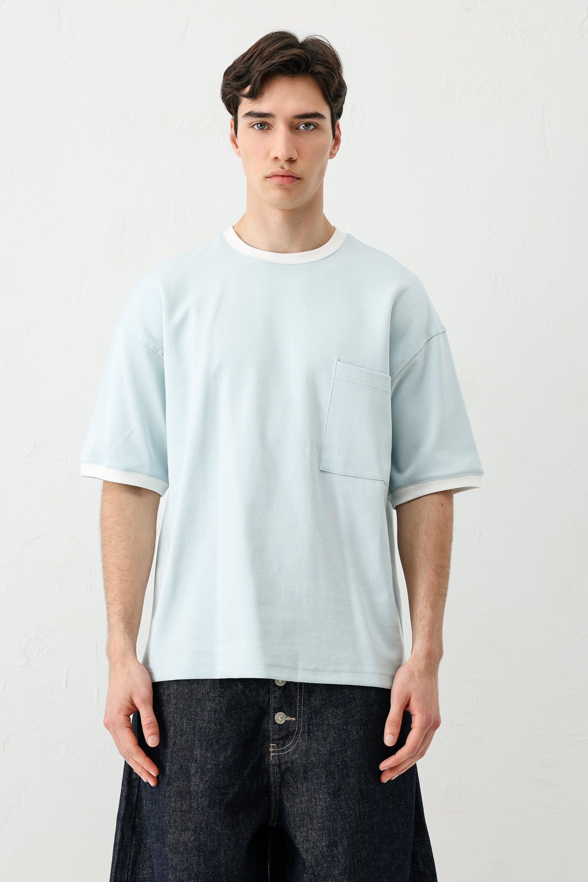Short-Sleeved Oversized T-Shirt with Pockets