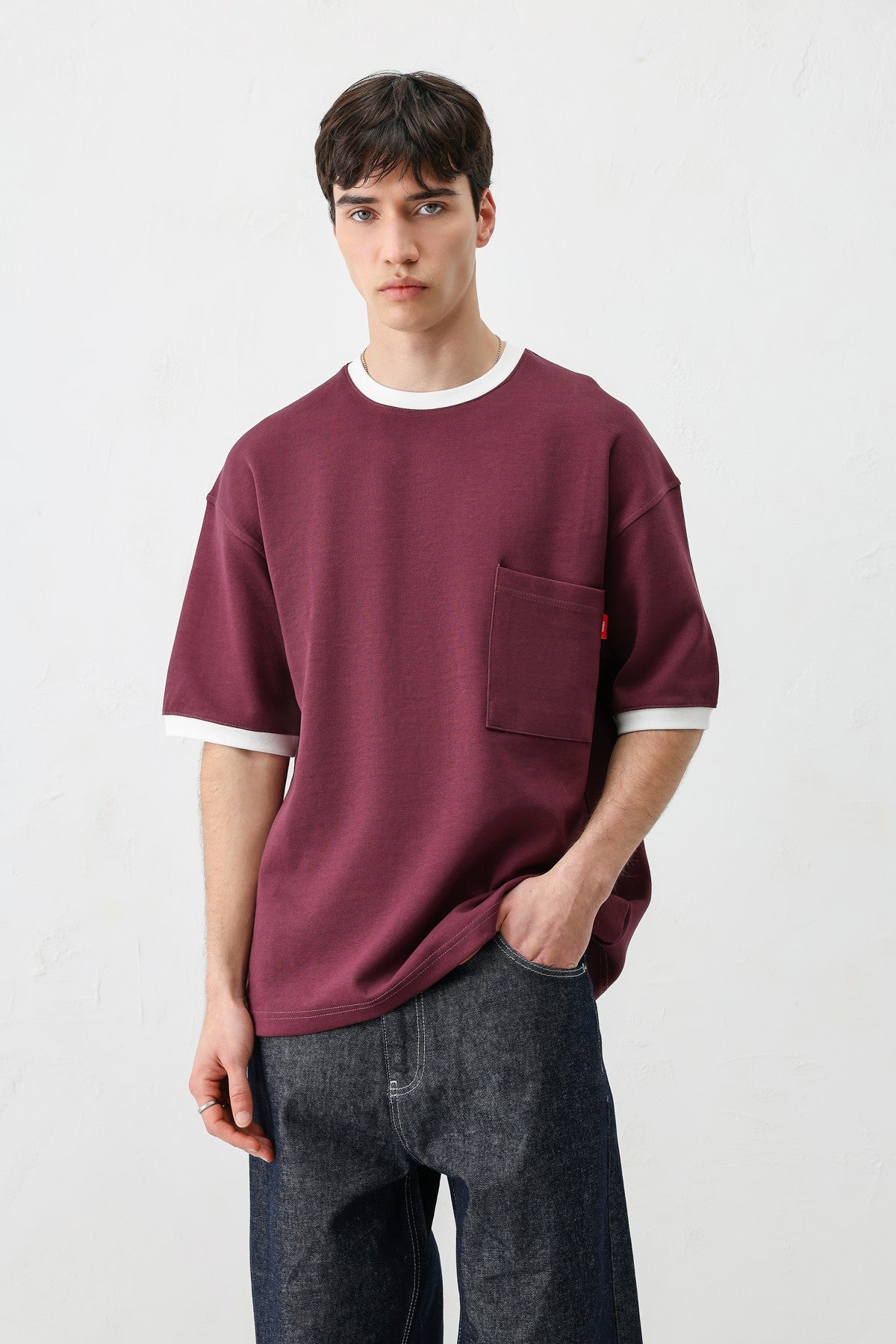 Short-Sleeved Oversized T-Shirt with Pockets