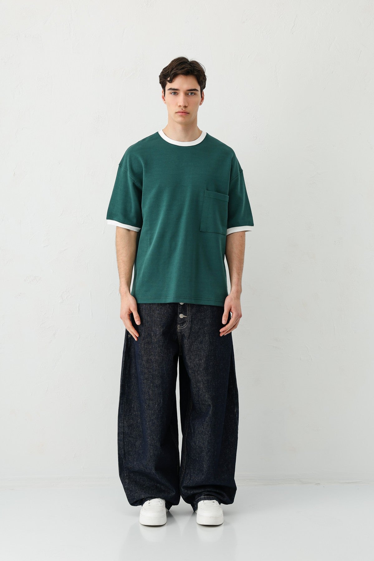 Short-Sleeved Oversized T-Shirt with Pockets