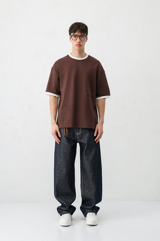 Short-Sleeved Oversized T-Shirt with Pockets