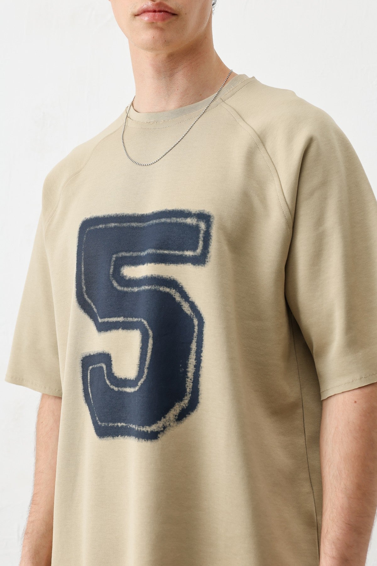Oversized Crew Neck T-Shirt with 5 Prints