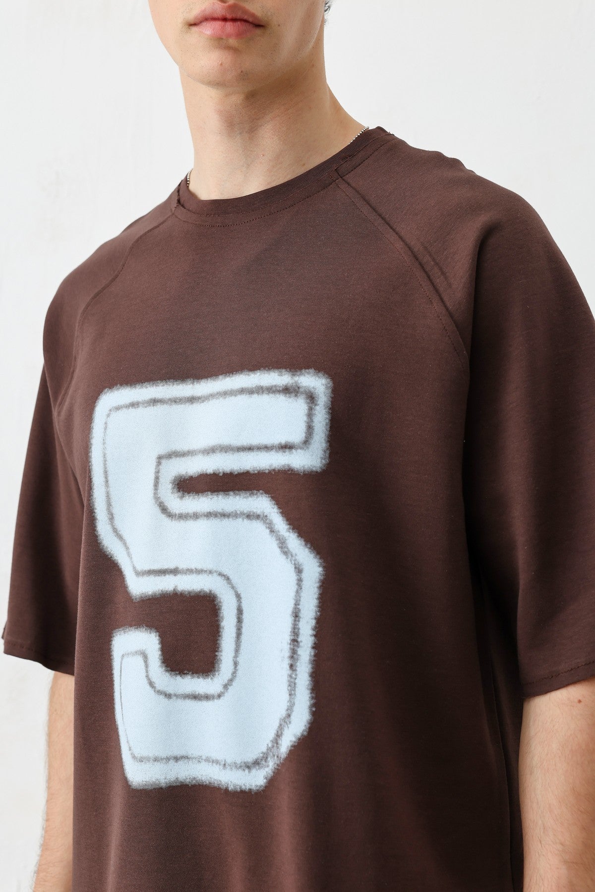 Oversized Crew Neck T-Shirt with 5 Prints