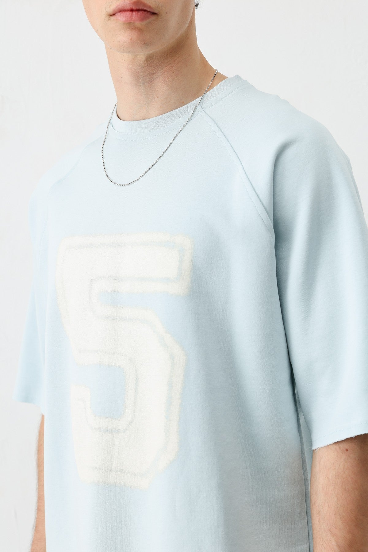 Oversized Crew Neck T-Shirt with 5 Prints