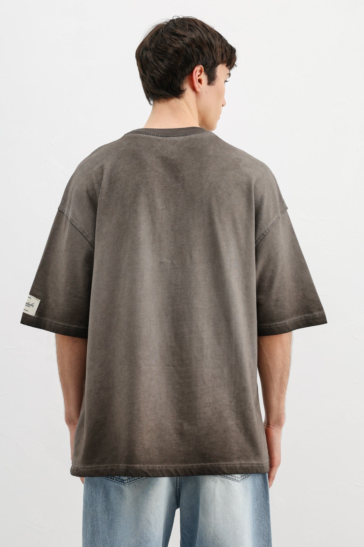 Oversized Printed T-Shirt, Coffee