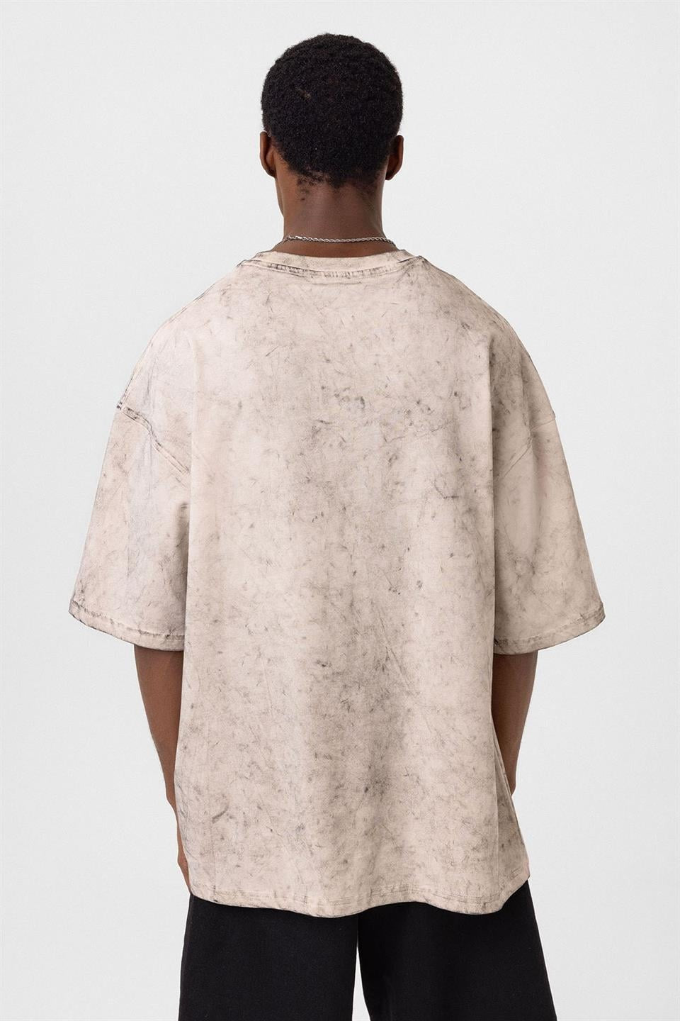 Oversized T-Shirt with Washed Pocket Detail