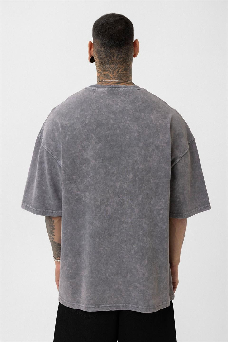 Oversized T-Shirt with Washed Pocket Detail