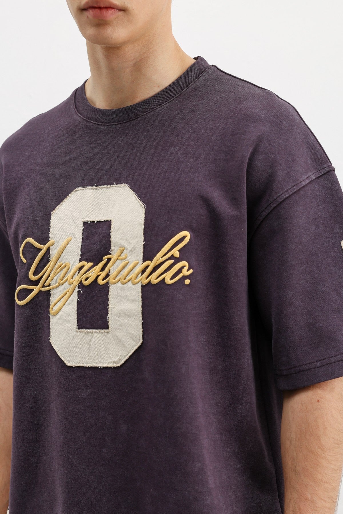 Oversized T-Shirt with Sleeve and Chest Prints