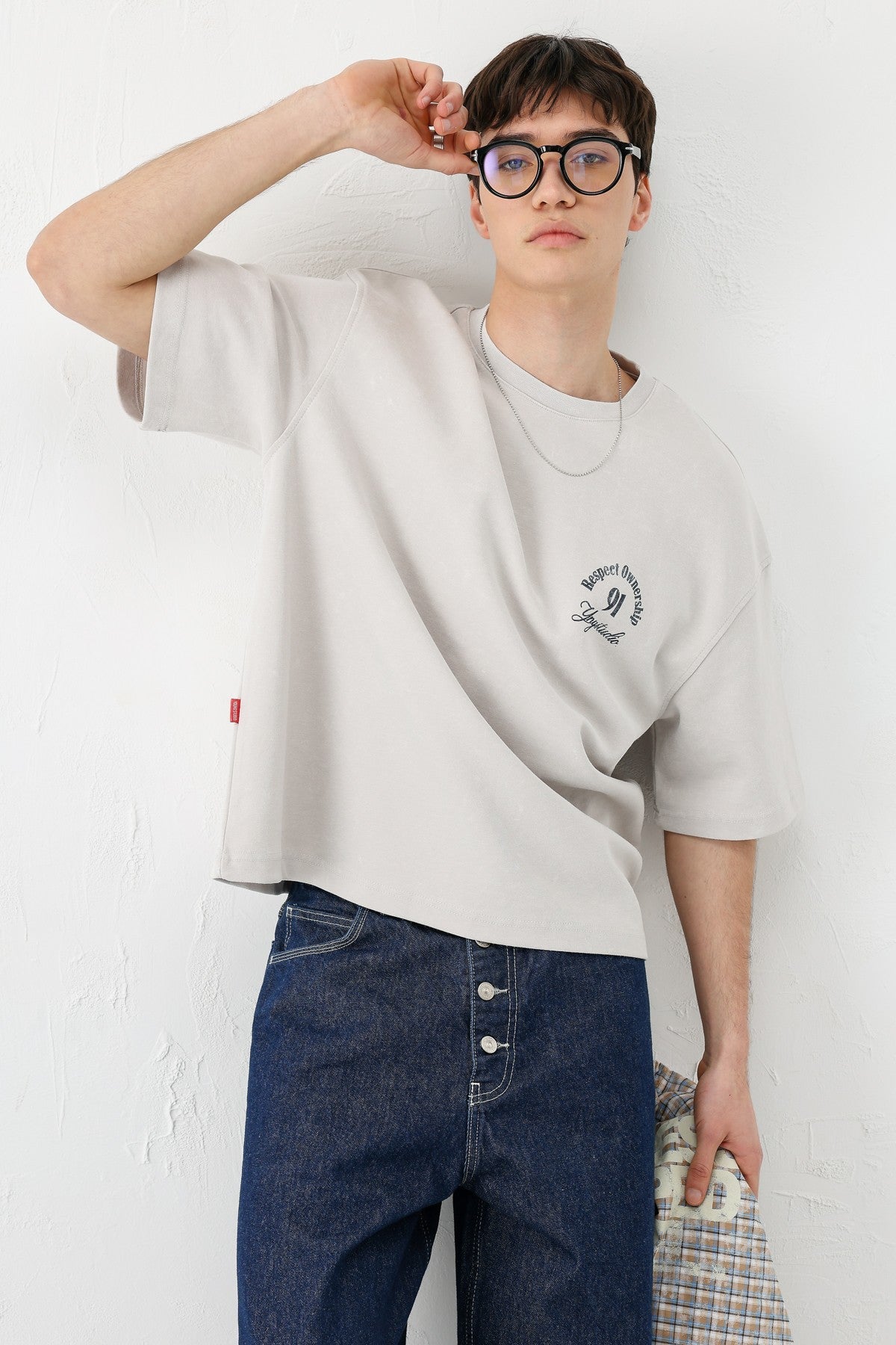 Short-Sleeved Boxy-Fit Printed T-Shirt
