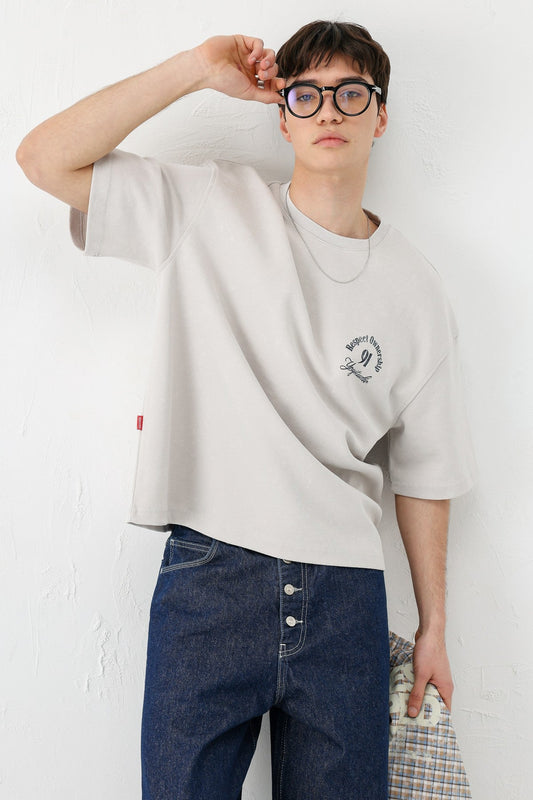 Short-Sleeved Boxy-Fit Printed T-Shirt