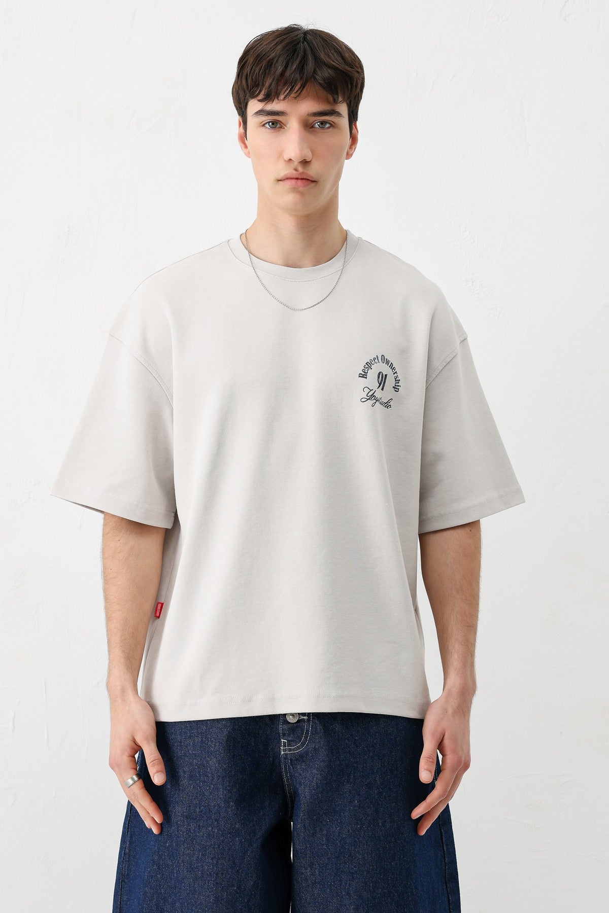 Short-Sleeved Boxy-Fit Printed T-Shirt