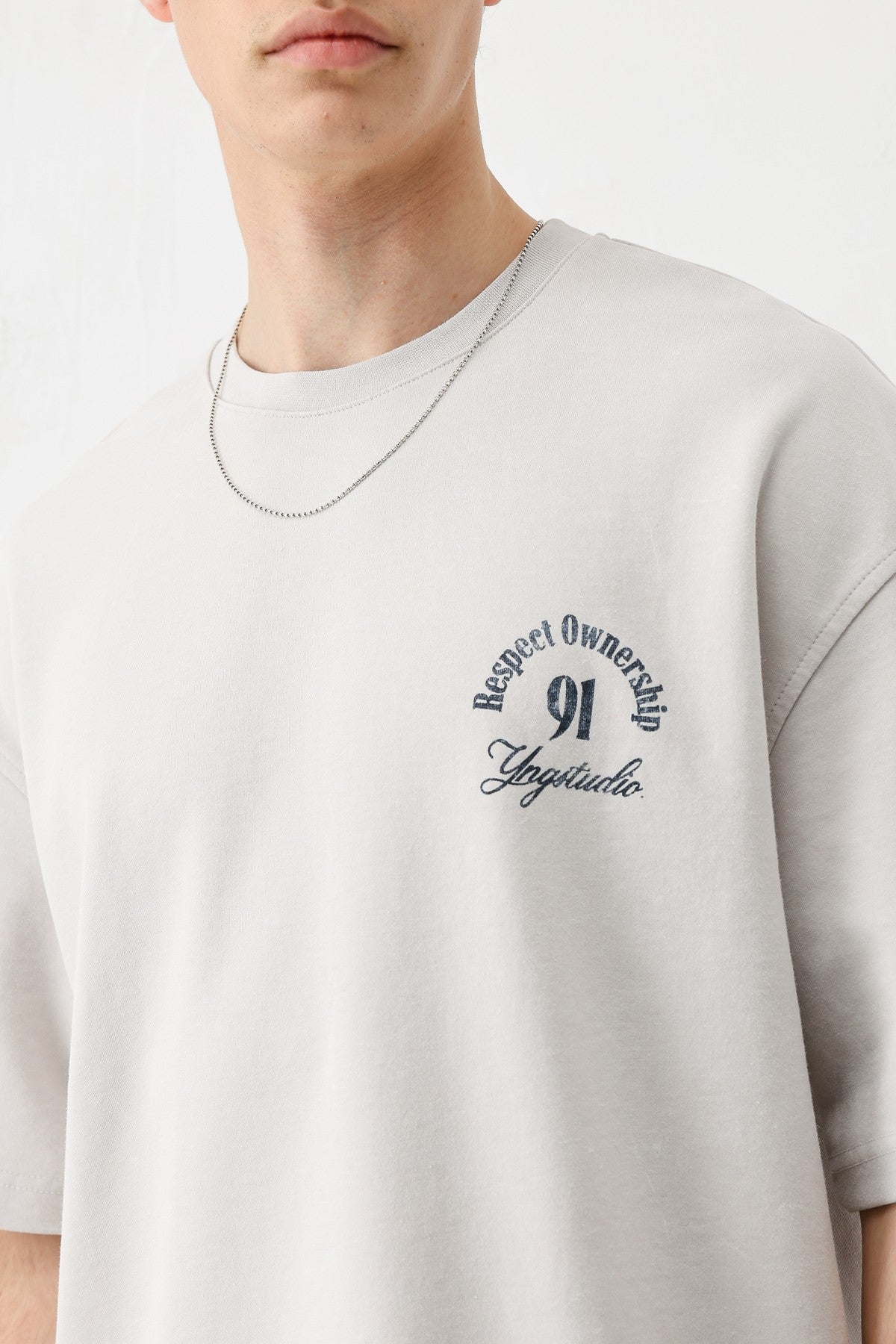 Short-Sleeved Boxy-Fit Printed T-Shirt